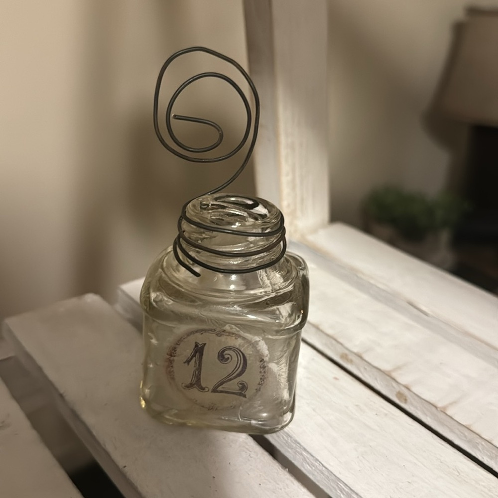 Vintage Ink Well upcycled photo holder (pics not included)